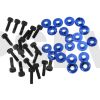 LX0796  Lynx Stepped Frame Screw Set - Blue - 20 T-REX 600-700-800  